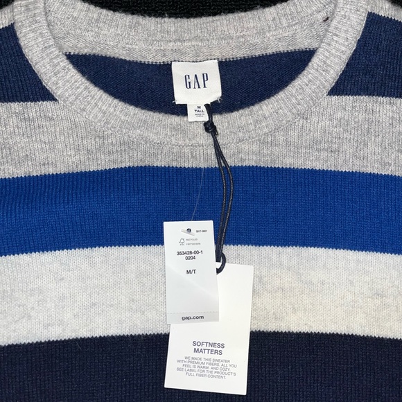 NWT GAP Striped Long Sleeve Tee(Very Soft Material!) Mens Medium(Big & Tall) - Picture 3 of 4